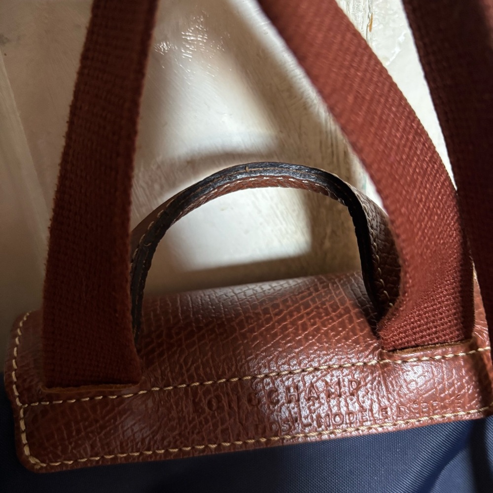 Longchamp Le Pliage Nylon Canvas Backpack in Navy - Picture 7 of 9